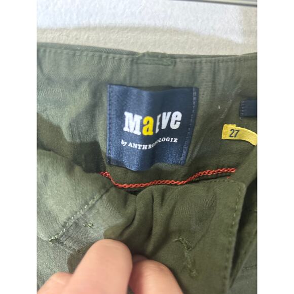 Maeve Olive Green Collette Pant Sz 27 - Picture 2 of 3